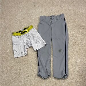 Youth small baseball bundle. Champro baseball pants and cup sliding shorts